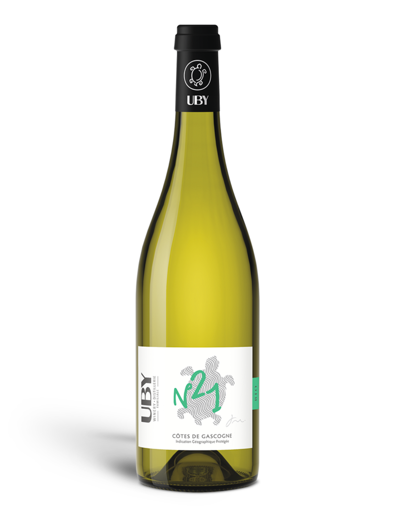 UBY - BIO - N°21 - Côtes de Gascogne, vin blanc sec fruité, BIO